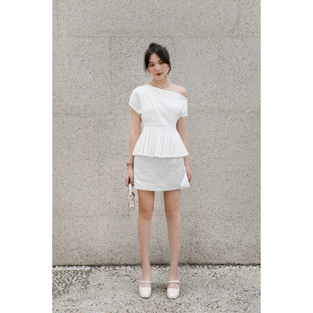 Áo cánh dơi Oversized cổ lệch xếp ly [XT3]