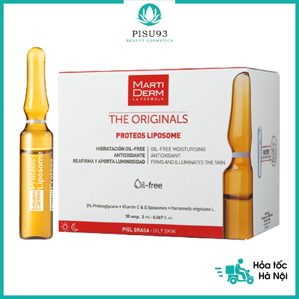 Vỉ 5 ống Marti.Derm The Originals Proteos Liposome chống oxy hoá, phục hồi da, điều tiết bã nhờn