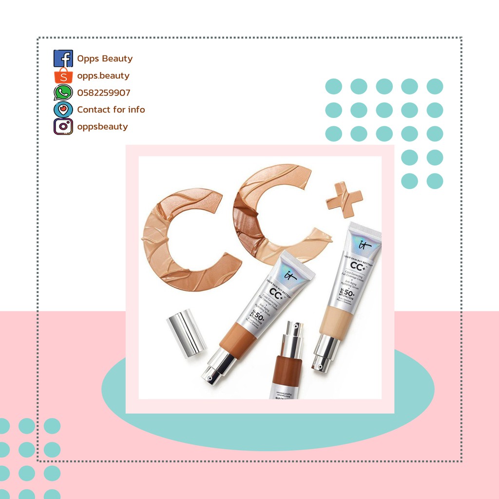 [CHỈ CÒN 1][ITCOSMETIC] Kem trang điểm nền kiềm dầu CC+ Cream Oil-free Matte With SPF 40