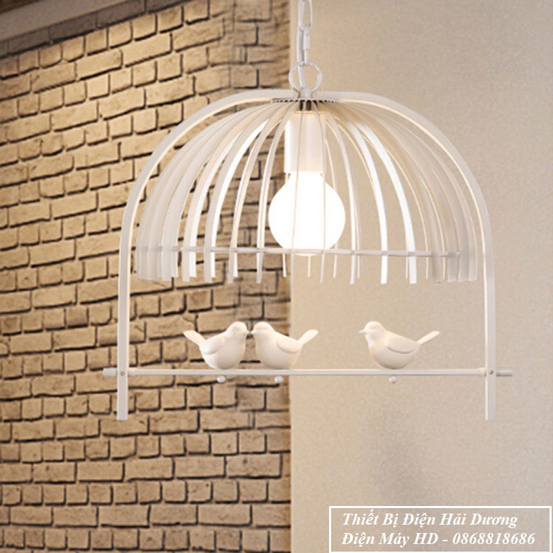 Đèn thả trần lồng chim trắng TN215 - Decor trang trí căn phòng - Bảo hành 12 tháng
