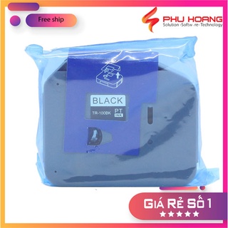 Mực in ống lồng TR-100BK, khổ rộng 12mm, dài 100m, sử dụng cho máy in ống lồng đầu cốt Brother PT-E800T và PT-E850TKW