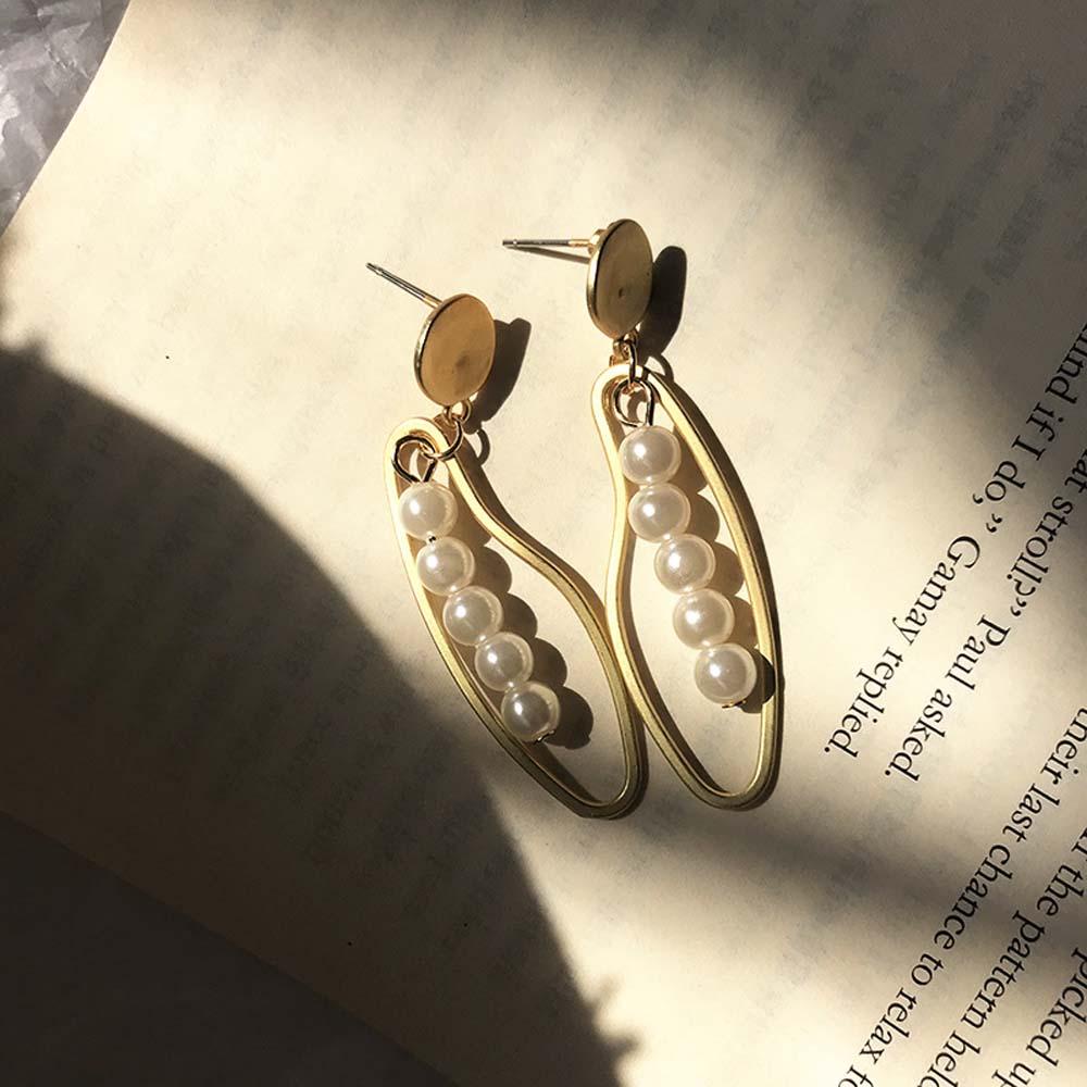 Bông Tai Hợp Kim Kiểu Hình Học Đơn Giản Phong Cách Hàn Quốc