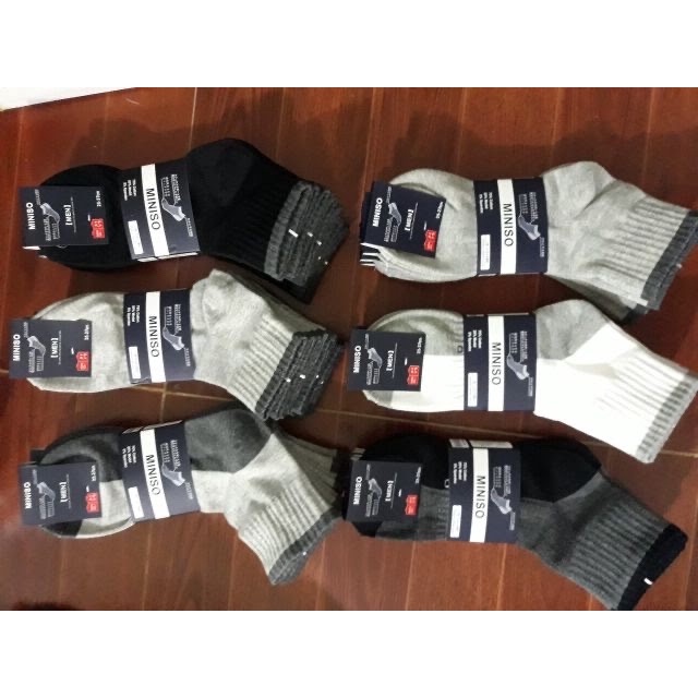 1 Đôi Tất Nam Miniso Cổ cao Hàng Xuất Khẩu Loại 1