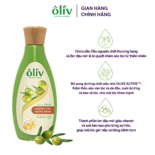 Dầu Gội, Dầu xả chiết xuất OLIU Nuôi Dưỡng Tóc Bồng Bềnh/ Chắc Khỏe