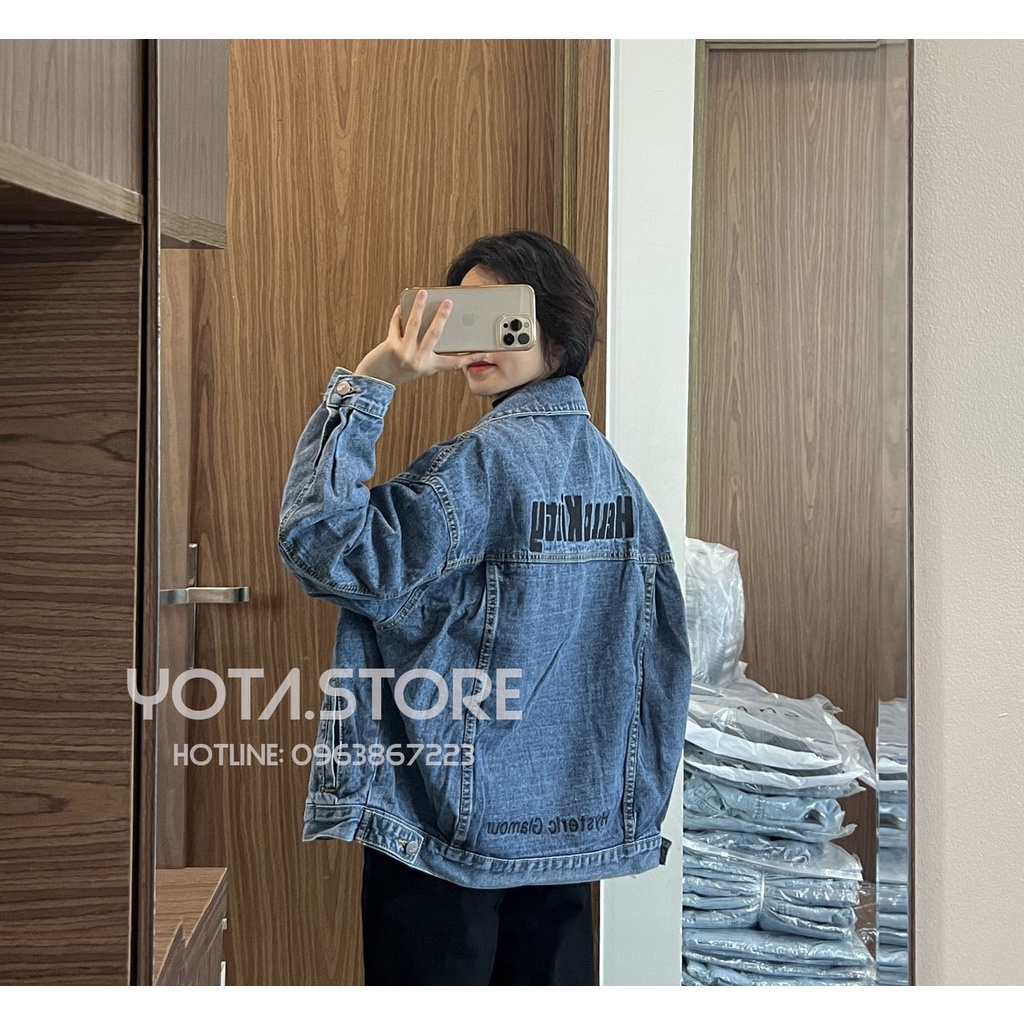 Áo khoác jeans thêu chữ - KB53