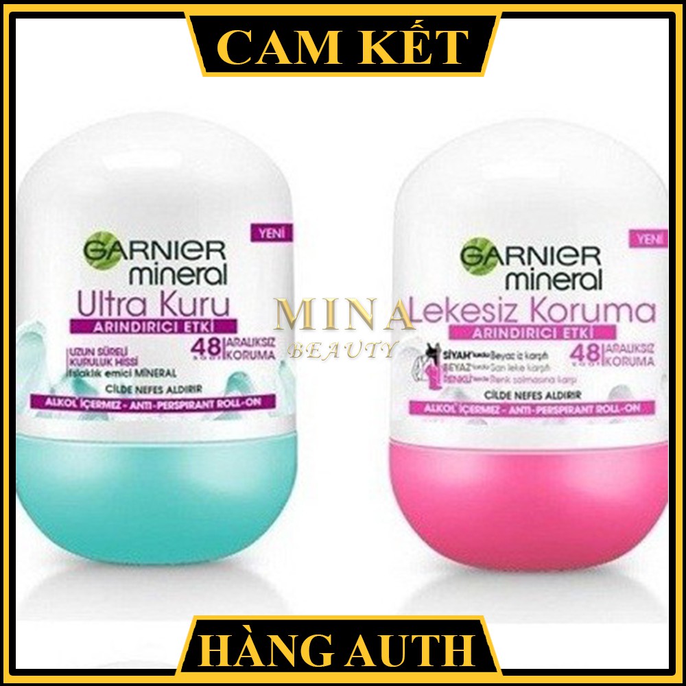 Lăn nách khử mùi diệt khuẩn Garnier Mineral Invisible 48H