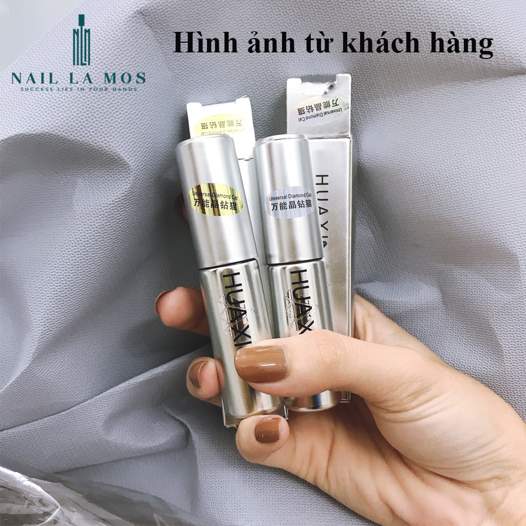Top mắt mèo kim cương Huaxi 9D chính hãng  - sơn gel mắt mèo kim cương Huaxi lấp lánh sang chảnh (lẻ chai)