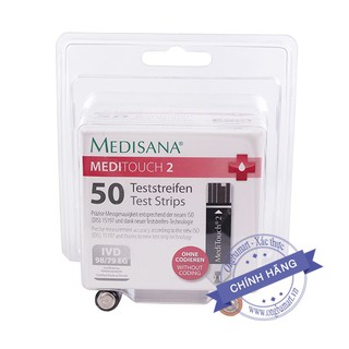 Hộp 50 que thử đường huyết medisana mediatouch 2