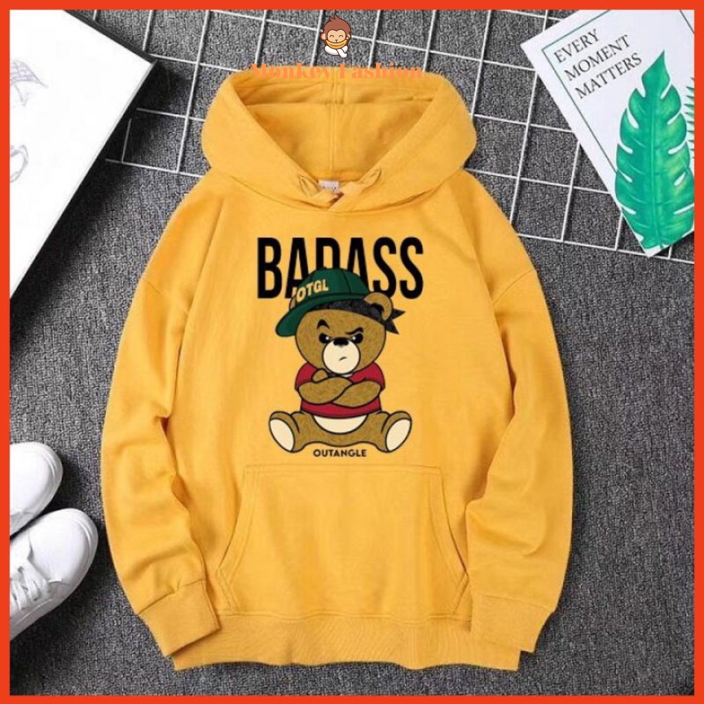 Áo Hoodie Nữ Unisex MONKEY FASHION Có Mũ Dễ Thương, Áo Thu Đông Nữ Chất Nỉ Ấm Áp Mềm Mại, Áo Nỉ Nữ In Khủng Long Cute