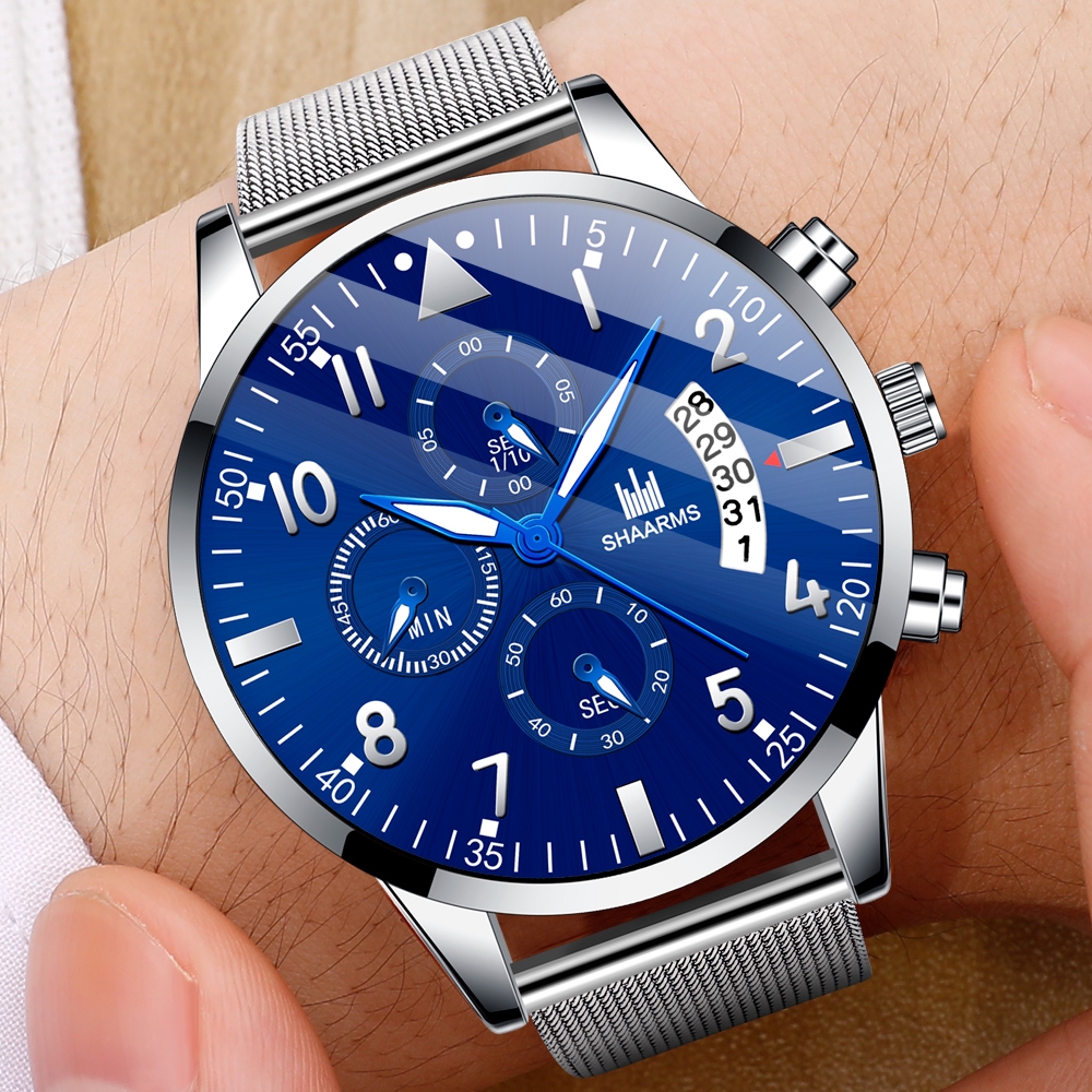 Đồng hồ thạch anh SHAARMS kiểu dáng thể thao dành cho nam sang trọng bằng thép không gỉ | BigBuy360 - bigbuy360.vn