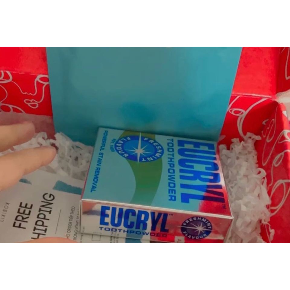[HB Gift] Bột Đánh Răng Tẩy Trắng Eucryl Toothpowder 50g