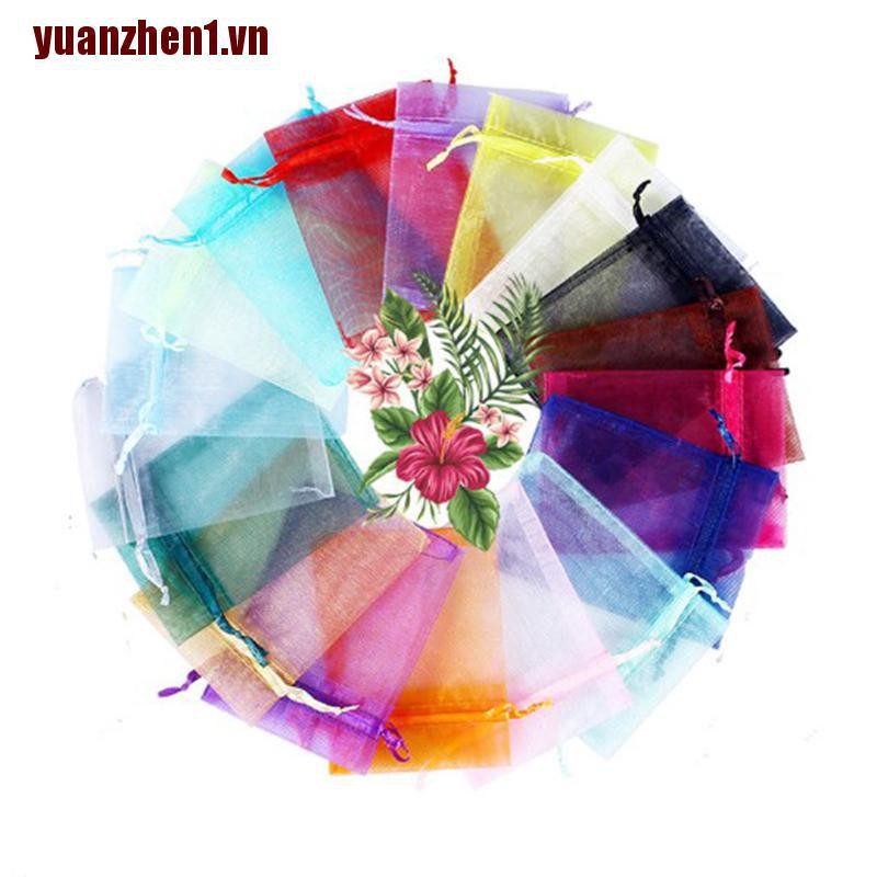 [YUANZHEN1] 100 Túi Dây Rút Đựng Quà Giáng Sinh, Đám Cưới