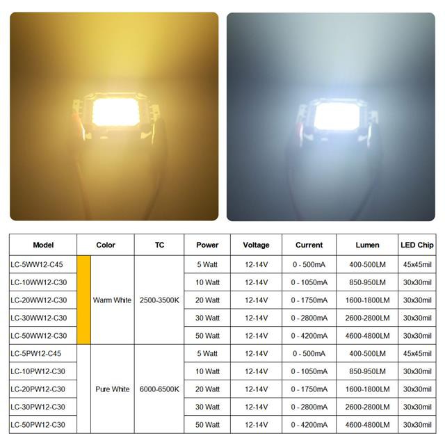 2020 New LED Flood Light 10W 12W 20W 30W 50W Super Bright Cob Diode SMD DC 12V No Need Driver for Floodlight Spotlight O