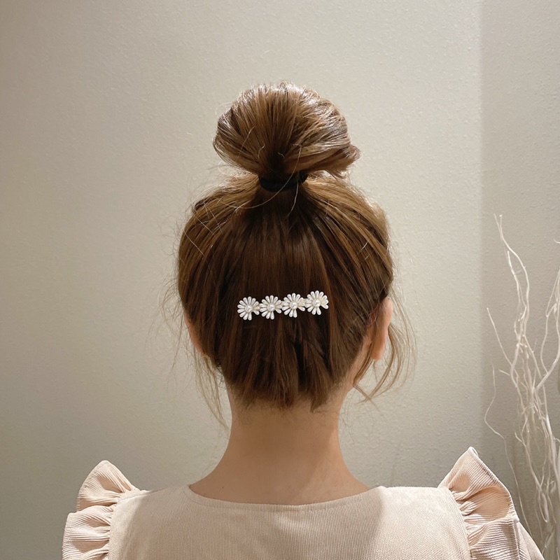 Kẹp tóc bông hoa cúc Hàn Quốc, cài tóc mái, sau đầu nữ tính