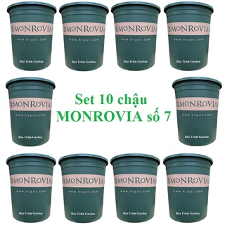Set 10 chậu nhựa trồng cây cao cấp Mo cỡ số 7 xuất xứ Trung Quốc hàng chuẩn HTPOT HUAN QIU