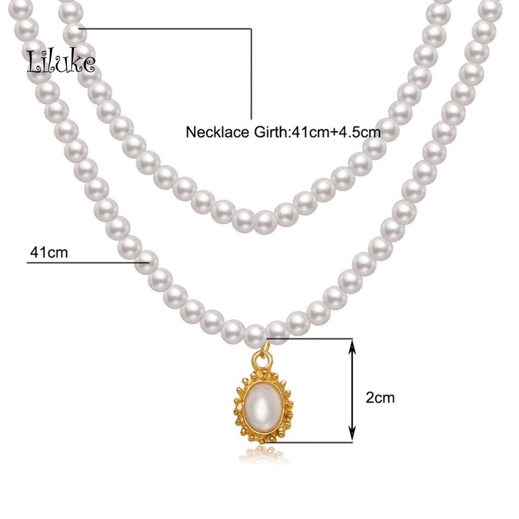 Vòng cổ Hợp Kim Trang Trí Hạt Nhiều Lớp Thời Trang Cho Nữ