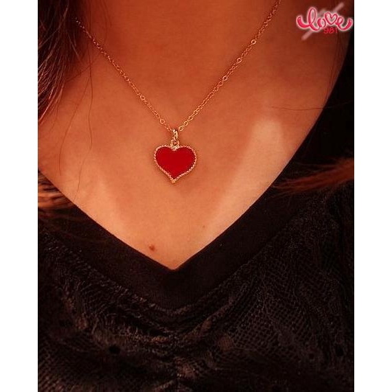 Dây Chuyền Mặt Hình Trái Tim / Cỏ Ba Lá Xinh Xắn Cho Nữ