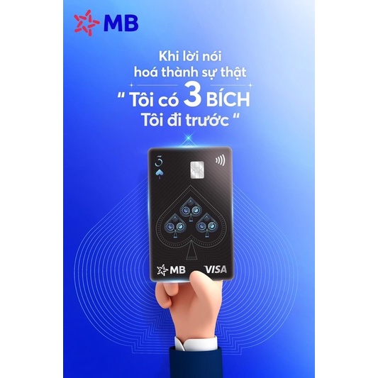 Thẻ MB Hi Collection lá bài 3 bích cực chất