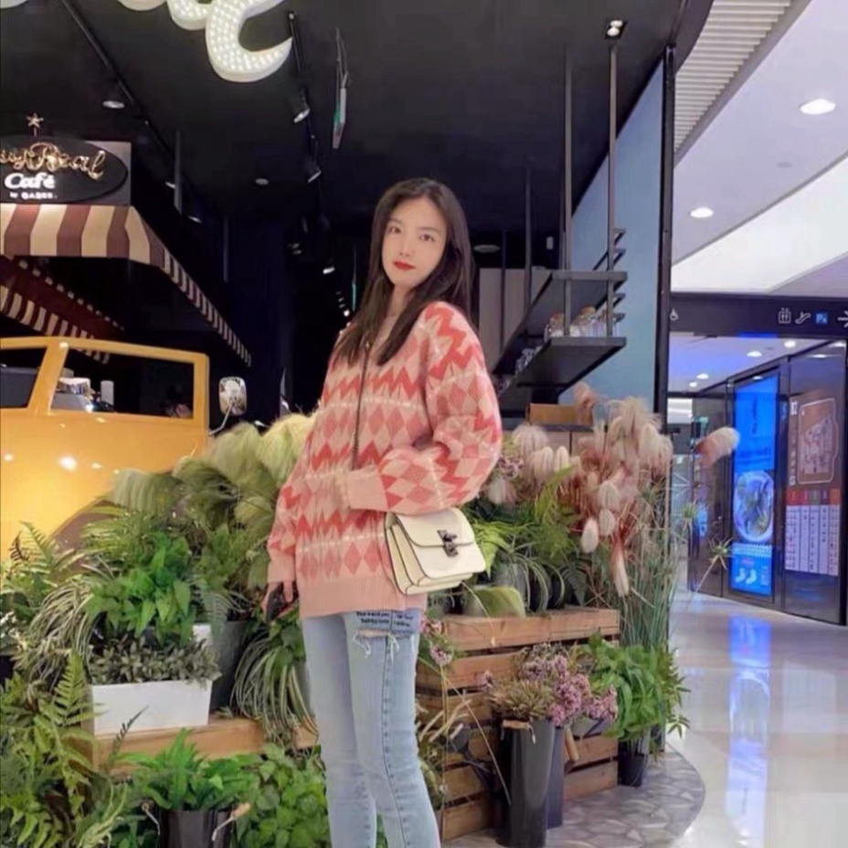 Áo Len Nữ Cổ Tròn Form Rộng Tay Dài Dệt Kim Họa Tiết Đơn Giản Dễ Phối Đồ Phong Cách Hàn Quốc K5M6 | BigBuy360 - bigbuy360.vn