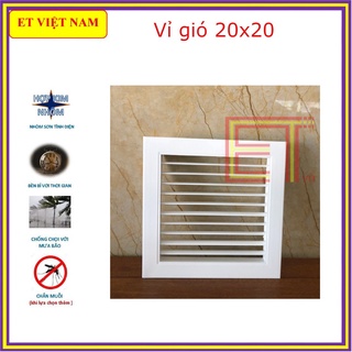 Mặt nạ trang trí VG-200 đa năng, Vỉ gió CHỐNG CHUỘT-MUỖI-GIÁN, Vỉ thông khí chất liệu nhôm sơn tĩnh điện 20x20cm