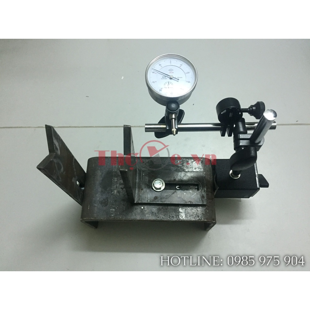 Bộ cân dên (biên) xe máy gồm: bàn cân dên, đồng hồ so, đế từ. - Thế Giới Thợ Xe