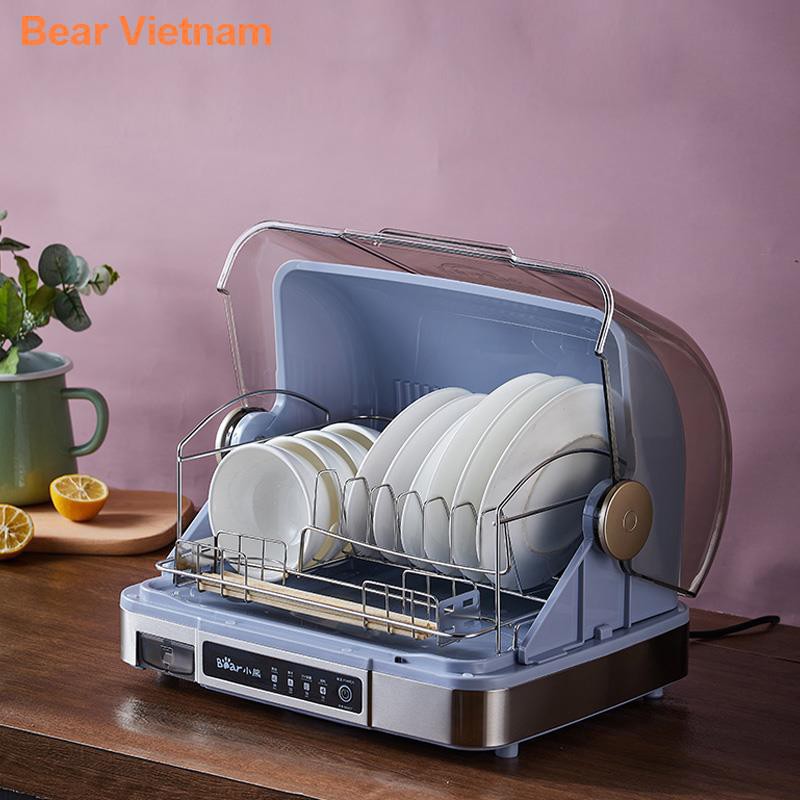 Bear khử trùng tủ bếp gia đình thẳng đứng máy sấy bát nhỏ và đũa để bàn bộ đồ ăn bằng tia cực tím