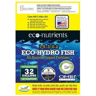 Phân đạm cá Thủy Phân ECO - Hydro Fish Chai 100ml