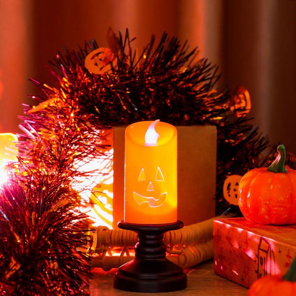 1 Lồng Đèn Nến Hình Bí Ngô Trang Trí Halloween