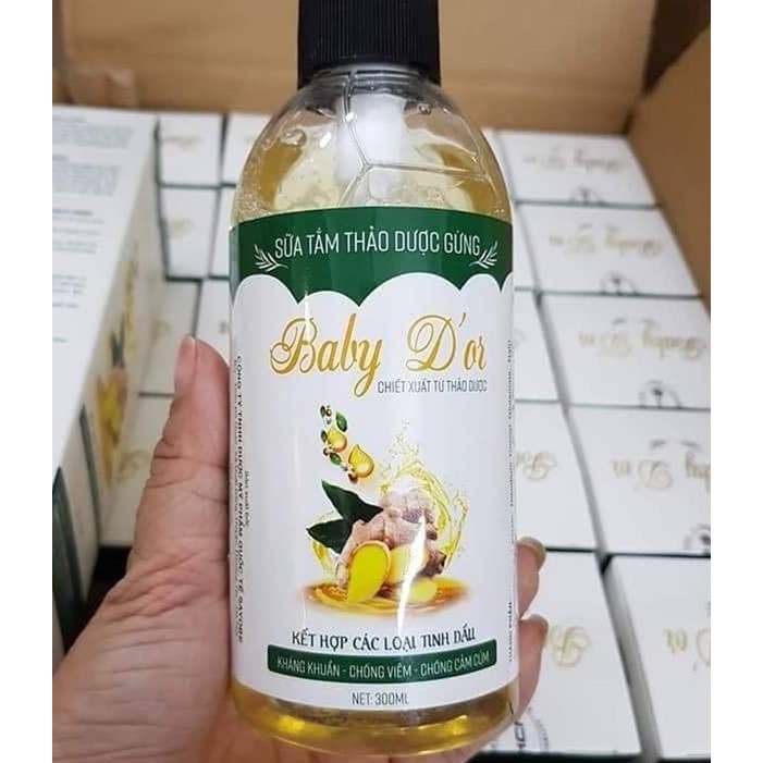 Sữa Tắm Thảo Dược Gừng Baby D'or Kháng Khuẩn Cho Làn Da Bé 300ml
