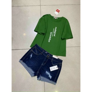 Áo thun cotton croptop lửng