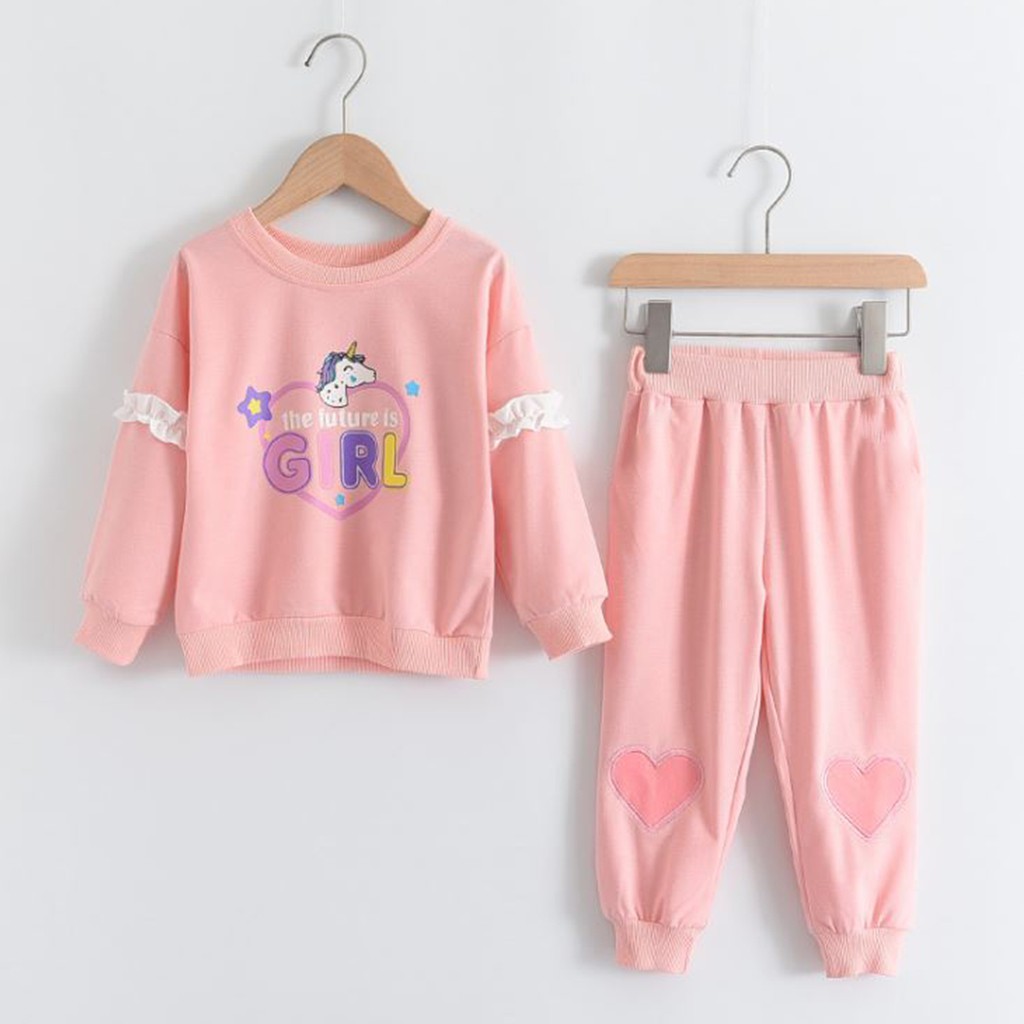 Bộ nỉ dài tay thu đông cho bé gái từ 6-45kg - FUTURE GIRL