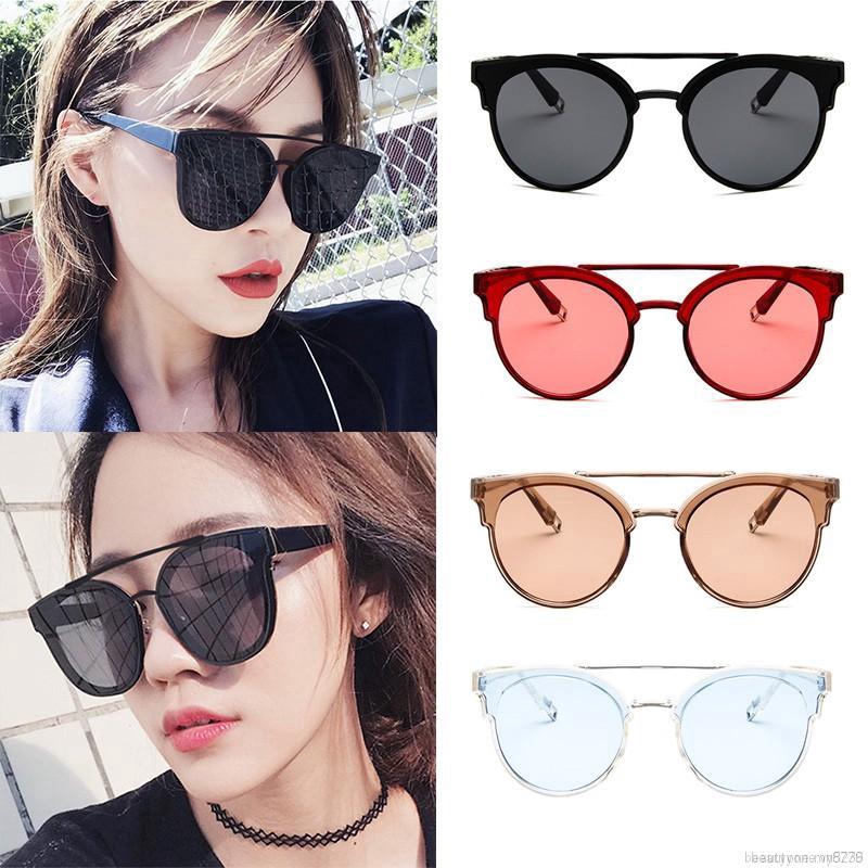 Kính mát gọng tròn phong cách Retro trẻ trung cho nữ