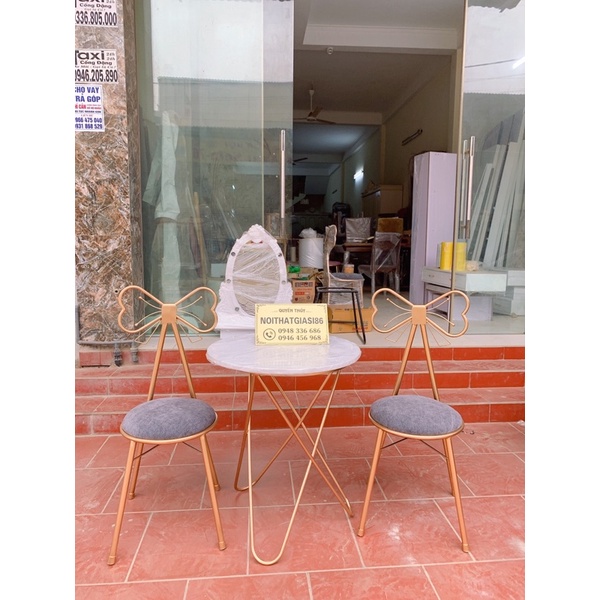 Bộ bàn trà decor 2 ghế 1 bàn