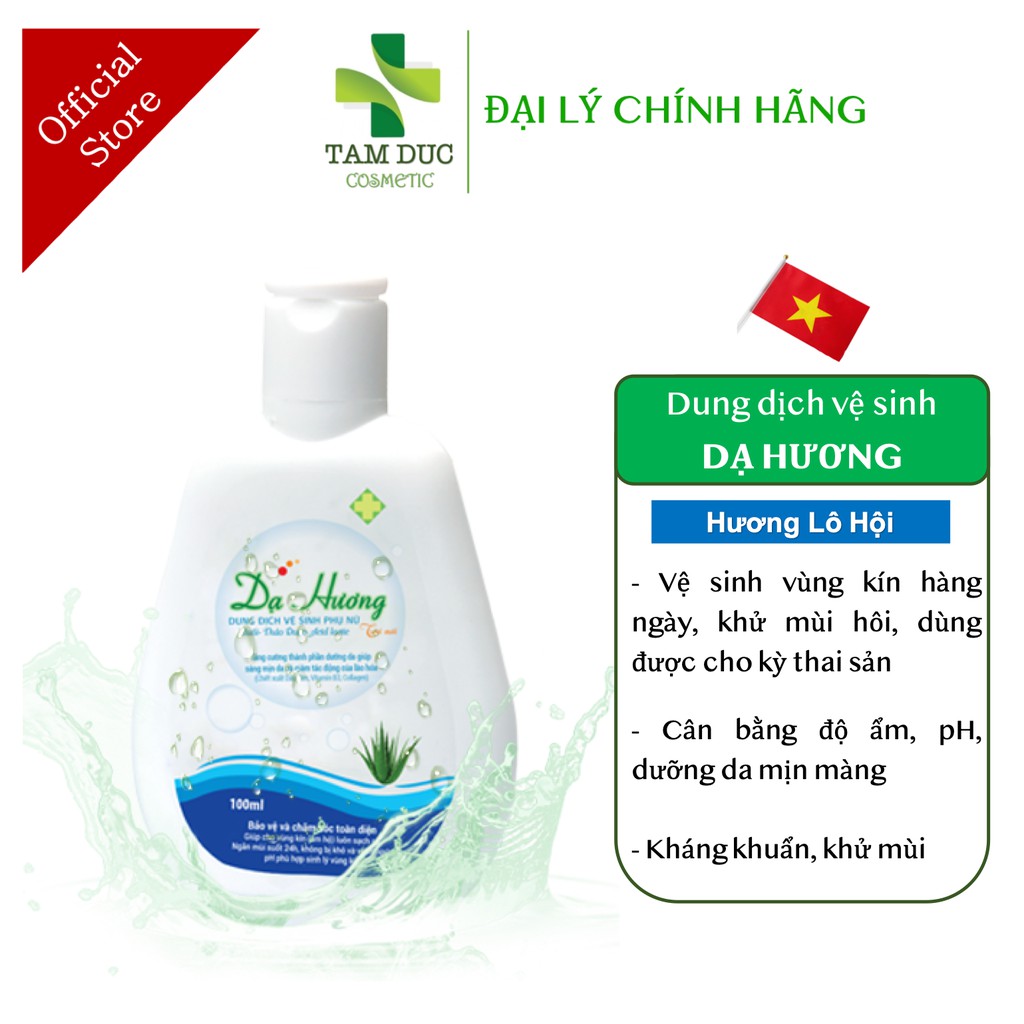 Dung Dịch Vệ Sinh Phụ Nữ DẠ HƯƠNG Trà Xanh Nha Đam Lavender [DDVS]