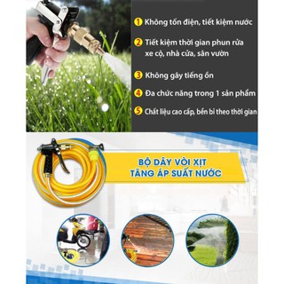 Bộ vòi xịt tăng áp lực nước FUJITA dây dài 15 mét - Home and Garden