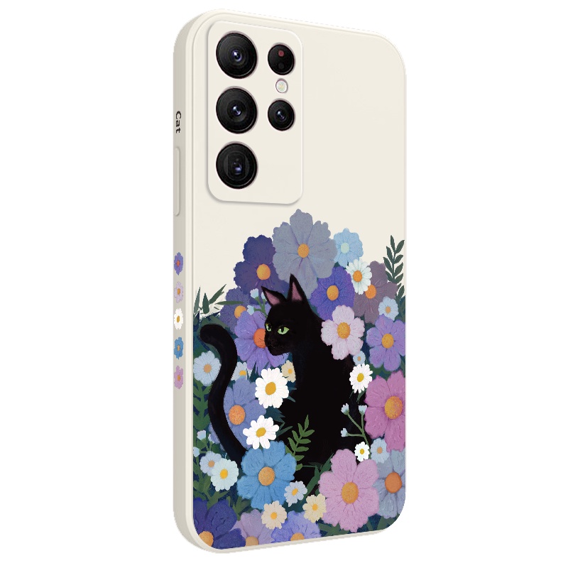 Ôp Điện Thoại Dẻo Họa Tiết Chú Mèo Dễ Thương Cho Dòng samsung galaxy s23 s22 fe ultra plus Ốp