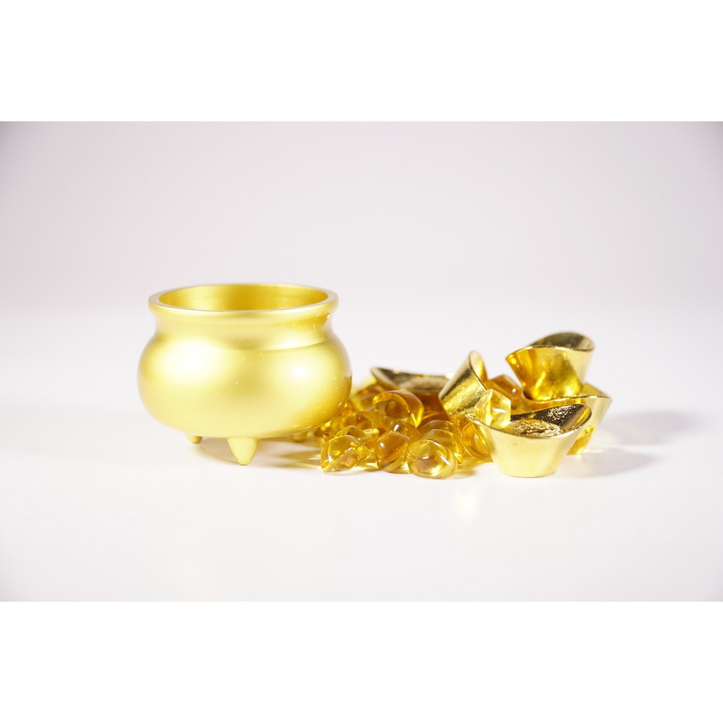 Hủ đồng vàng bát tụ bảo bồn + 20 thỏi vàng + 5 kim nguyên bảo chiêu tài nạp lộc | BigBuy360 - bigbuy360.vn