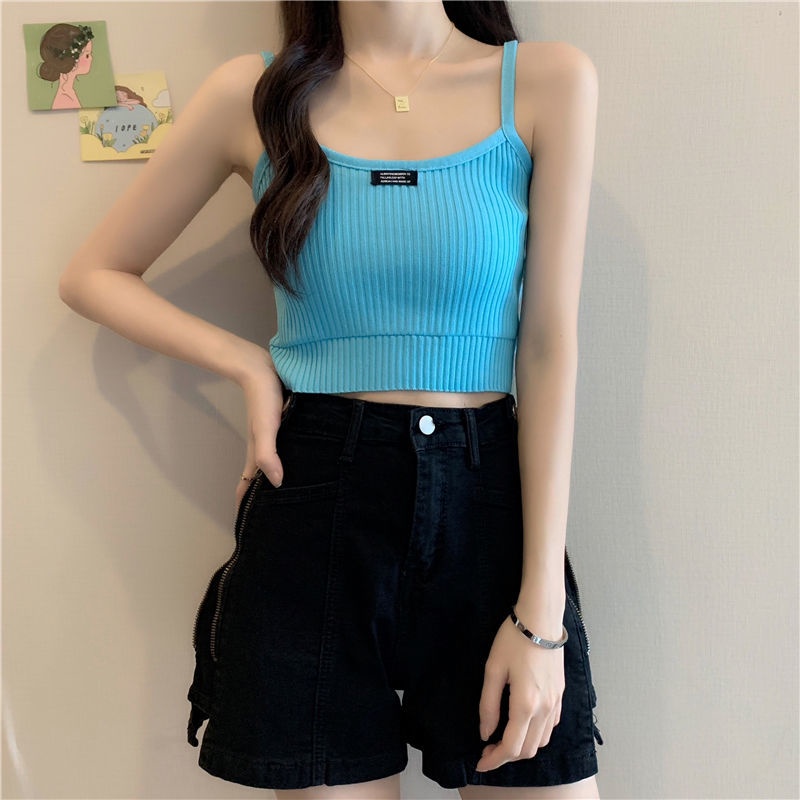 Áo Hai Dây Dệt Kim Dáng Ngắn Phong Cách Pháp Thời Trang Cho Nữ áo vest nữ NZ-BX-16