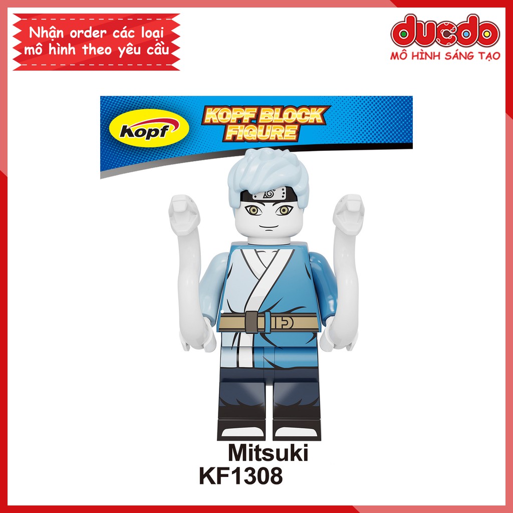 Minifigures các nhân vật Naruto , Mitsuki, Gaara - Đồ chơi Lắp ghép Xếp hình Mô hình Mini Kopf KF6112