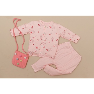Nous bộ dài tay cài thẳng sz 0-3m đến 9-12m