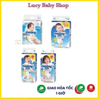 Bỉm Moony xanh cộng miếng Nội Địa Nhật Chính Hãng bỉm Dán/Quần đủ size NB90/ S84/ M64/ L54/ XL44/ M58/ L44/ XL38/ XXL26