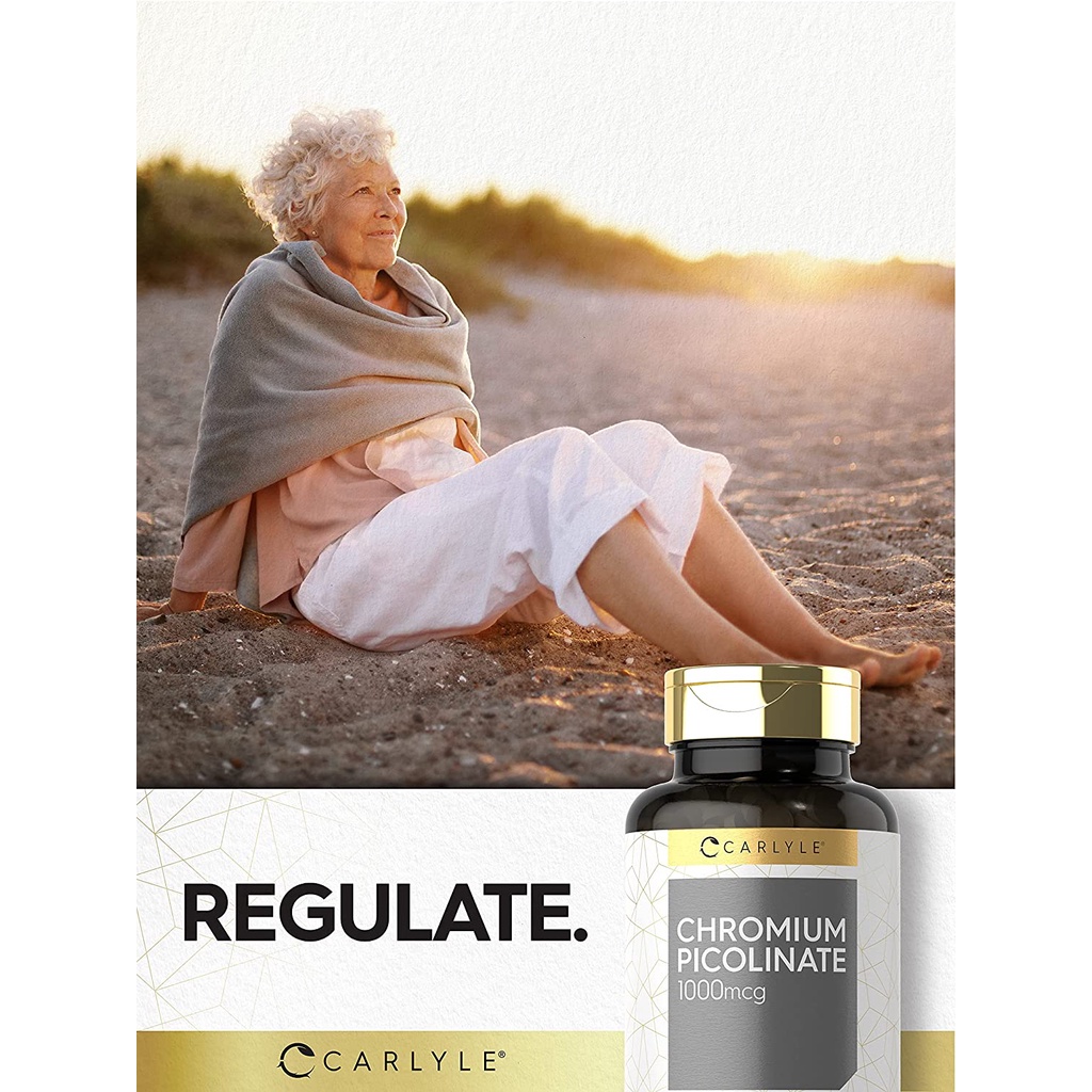 Carlyle Ultra Chromium Picolinate 1000mcg - Viên uống hỗ trợ tim mạch, cân bằng đường huyết và giảm cân 360 viên