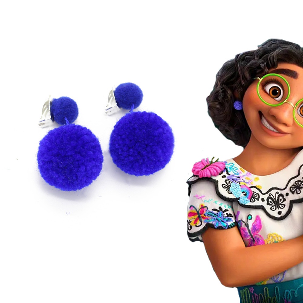 Mới Đôi Khuyên Tai Nhựa Màu Xanh Lá Cây Hóa Trang Encanto Mirabel