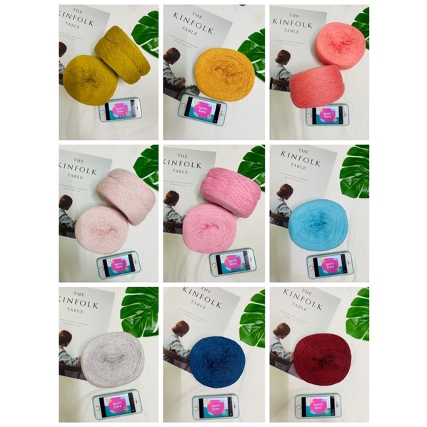 Yarn - Sợi Cotton 100% Xe tròn | Màu HOT đẹp_Sợi mền nhỏ nhẹ | Từ 250gram - 260gram_Cỡ 0.5mm | Hàng Tuyển - Terri Store