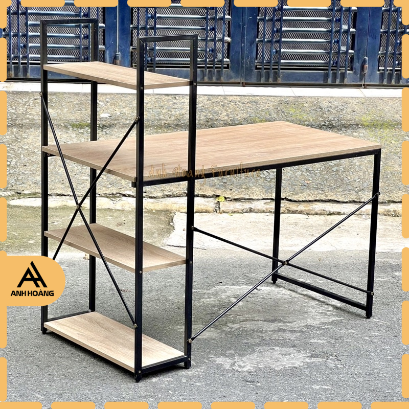 BÀN TÍCH HỢP KỆ ĐỂ ĐỒ TIỆN LỢI , CHỊU TẢI CAO , CÓ THỂ XOAY CHIỀU BÀN THEO Ý MUỐN
