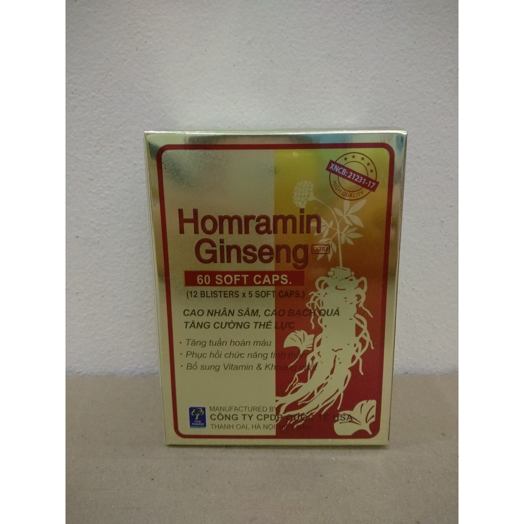 VIÊN UỐNG BỒI BỔ SỨC KHỎE HOMRAMIN GINSENG NHÂM SÂM - TĂNG CƯỜNG THỂ LỰC HOMTAMIN GINSENG - HỘP 60 VIÊN | BigBuy360 - bigbuy360.vn