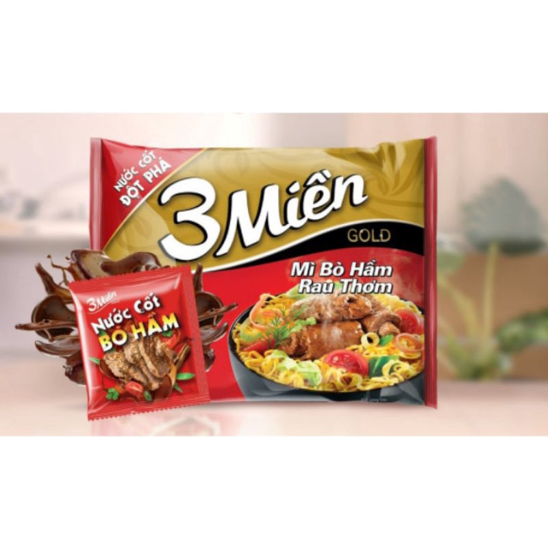 Mỳ 3 Miền Bò hầm rau thơm 75g