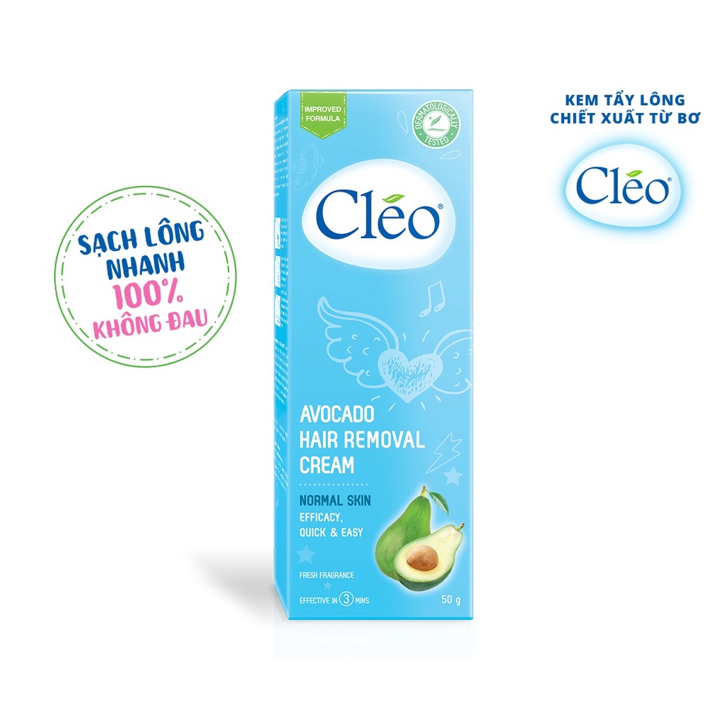 Kem Tẩy Lông Cho Da Thường Cleo Avocado Hair Removal Cream Normal Skin