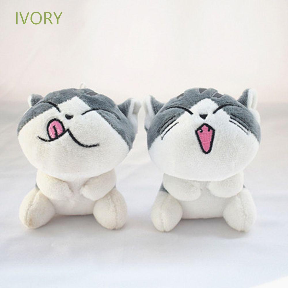 Búp bê mèo nhồi bông 4 kiểu gắn móc khóa 10cm đáng yêu