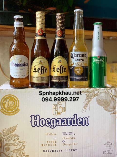 Combo 6 chai bia Bỉ Hoegaarden Nhập Khẩu